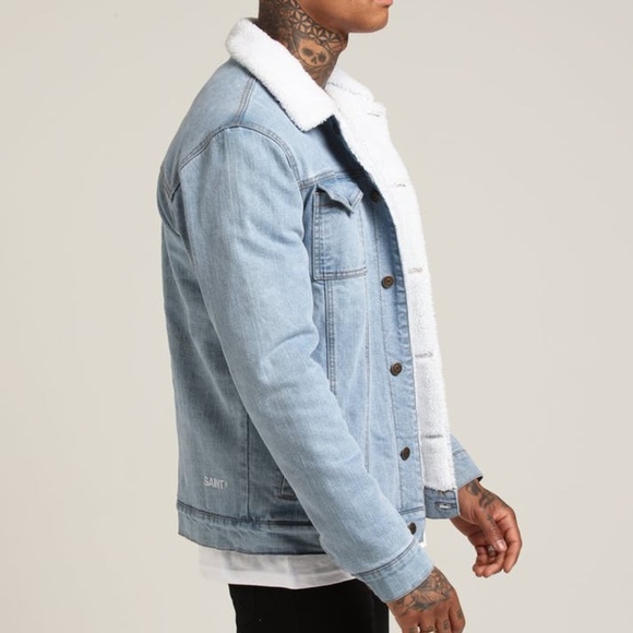 SAINT MORTA SHERPA DENIM JACKET 